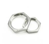 Écrou de verrouillage for raccord de tuyau en acier inoxydable 304, écrou hexagonal fin à filetage BSP 1/8 "-4" for sécuriser les connexions du réservoir d'eau et du robinet(3/8")