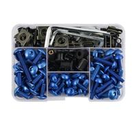 Écrou de vis de Moto Kit De 190 Vis De Carénage Et Écrous De Pare-Brise pour Moto pour Suzuki GSXR 600 750 1000 K1 K2 K3 K4 K5 K6 K7 K8 K9 K10 Vis de Boulon de Moto(Bleu)