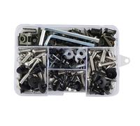 Écrou de vis de Moto Kit De 190 Vis De Carénage pour Moto pour K&awasaki Z750, Z 750, Z800, Z750R, Z250, Z1000. Vis de Boulon de Moto(Acier Inoxydable)
