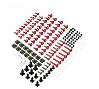 Écrou de vis de Moto Kit De 190 Vis Et Boulons De Carénage pour Moto pour Suzuki GSXR 600 750 1000 K1 K2 K3 K4 K5 K6 K7 K8 K9 K10 Vis de Boulon de Moto(Rouge)