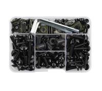 Écrou de vis de Moto Kit De 190 Vis Et Boulons De Carénage pour Suzuki GSXR 600 750 1000 K1 K2 K3 K4 K5 K6 K7 K8 K9 K10 Vis de Boulon de Moto(Noir)