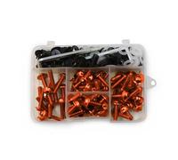 Écrou de vis de Moto Kit De Vis De Carénage pour Moto pour H&Onda pour CBR 600RR 900RR 929RR 1000RR 600 F2 F3 F4i VFR800 VFR1200, Écrous De Carrosserie Vis de Boulon de Moto(Orange)