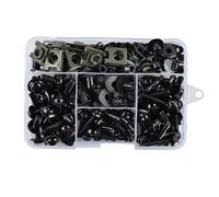 Écrou de vis de Moto Kit De Vis Et Écrous De Carénage pour Pare-Brise De Moto pour H&Onda pour CBR600RR, pour CBR600 F2, F3, F4, F4i, F5, pour CBR1000RR Vis de Boulon de Moto(Noir)