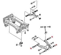 Écrou de vis inférieure d'amortisseur avant pour Mazda MX5 NA