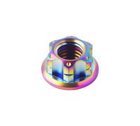 Écrou d'essieu arrière à bride hexagonale en titane M6 M8 M10 M12 for fixation de moto(1p Rainbow Type1,M12 Pitch1.5mm)