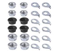 Ecrou D'essieu de Vélo Ecrou,M8 M9.5 M10,12 Pièces | Bride Ecrou Dessieu Compris 12 pcs Joint D'étanchéité,Ecrou a Embase, Accessoires de, Vélo pour VTT Essieu de Roue