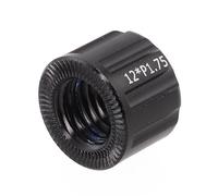 Écrou d'essieu en aluminium noir M15 pour axe de vélo, capuchon de moyeu robuste comme pièce de rechange, pas de filetage P1.0/P1.5/P1.75, 19 x 14 mm (M12 x 1,75 mm)