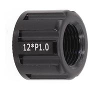 Écrou d'essieu en aluminium noir M15 pour axe de vélo, capuchon de moyeu robuste comme pièce de rechange, pas de filetage P1.0/P1.5/P1.75, 19 x 14 mm (M12 x 1,0 mm)