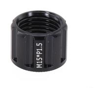 Écrou d'essieu traversant de vélo M15 avec pas de filetage P1.0 P1.5 P1.75, en alliage d'aluminium, compatible avec les essieux traversants de 12 mm et 15 mm pour roues de vélo, noir, 19 x 14 mm, 5,6