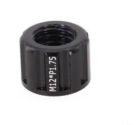 Écrou d'essieu traversant de vélo M15 compatible avec filetage P1 0 P1 5 P1 75 pour arbre de moyeu de 12 mm et 15 mm pour une utilisation sur vélo (M12 x 1,75 mm)