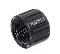 Écrou d'essieu traversant de vélo M15 pour moyeux de 12/15 mm avec plusieurs options de filetage P1.0 P1.5 P1.75 Capuchon d'arbre en aluminium léger (M15 x 1,5 mm)