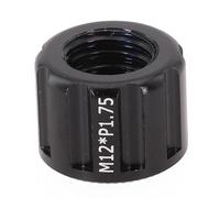 Écrou d'essieu traversant en alliage d'aluminium M15 avec pas de filetage P1.0 P1.5 P1.75, capuchon d'arbre de moyeu noir pour essieux traversants de 12 mm et 15 mm, 19 x 14 mm (M12 x 1,75 mm)