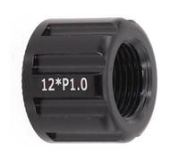 Écrou d'essieu traversant pour vélo M15 P1.0 P1.5 P1.75 | 19 x 14 mm pour capuchon noir, alliage d'aluminium de qualité, pour arbre de moyeu de vélo de montagne