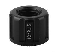 Écrou d'essieu traversant pour vélo M15 P1.0 P1.5 P1.75 | 19 x 14 mm pour capuchon noir, alliage d'aluminium de qualité, pour arbre de moyeu de vélo de montagne
