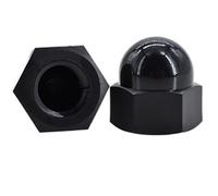 écrou, écrou hexagonal, 50 pièces capuchon de gland écrous en plastique tête hexagonale boulon vis Protection couvercle capuchons noir M4