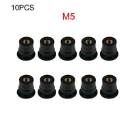 Écrou En Caoutchouc Modifié Pour Pare-Brise De Moto,Accessoire De Décoration En Laiton,Figuré/M5/M6,10 Pièces - Type 10pcs M5 #C
