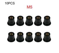 Écrou En Caoutchouc Modifié Pour Pare-Brise De Moto,Accessoire De Décoration En Laiton,Figuré/M5/M6,10 Pièces - Type 10pcs M5 #A
