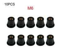 Écrou En Caoutchouc Modifié Pour Pare-Brise De Moto,Accessoire De Décoration En Laiton,Figuré/M5/M6,10 Pièces - Type 10pcs M6 #A