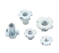 Ecrou en T à 4 branches Ecrou en T, Lot de 10 boulons à écrou en T à 4 griffes en acier au carbone M4-M10 8-16 mm for meubles en bois(M10x12.5mm)