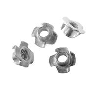 Écrou en T à griffes aveugles, Écrou à quatre griffes M3 M4 M5 M6, écrou de haut-parleur, en T, borgne for quincaillerie meubles bois(M4x8mm,50PCS)