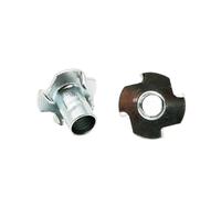 Écrou en T à griffes aveugles, Écrou de haut-parleur à quatre griffes en acier épais M4 M5 M6 M8 M10 M12, écrou T insertion borgne for meubles(20pcs M4x8mm)