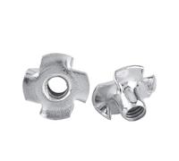 Écrou en T à griffes aveugles, Écrou en T à 4 griffes, M3 M4 M8 M10 M12, écrou quatre zingué for haut-parleur, insertion borgne(50pcs,M10)