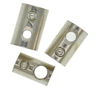 Écrou en T à ressort moleté semi-circulaire métal | Scénario d'utilisation multiple, 20/50/100 pièces : postes de travail, rayonnages(2020-M4-100pcs)