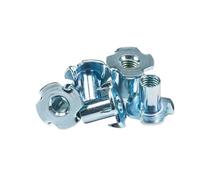 Ecrou en T Ecrou en T à 4 branches, Lot de 10 écrous haut-parleur à quatre griffes en acier épais for meubles bois M4 M5 M6 M8 M10, longueur: 8 17mm(M10x12.5)