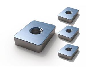 Écrou en T en acier inoxydable V2A 21 mm, M6/M8, pour profil en aluminium, barres de toit, adaptateur de rail en C, écrou, plaque filetée 25 mm, 21 mm, 20 mm, écrou marteau (4, M8 (20 x 25 x 6,5 mm
