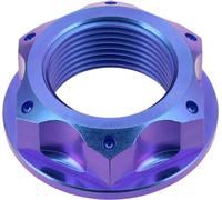 Écrou en Titane pour Tube de Direction / Guidage de Fourche M24x1.5, Bleu