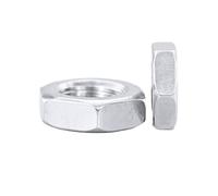 Écrou Fin Hexagonal En Acier Inoxydable 304/316 Plat Dent Fine/Dent Inversée/Écrou De Verrouillage À Inversée Fine M2-M60 Fixation Anti-desserrage Précision(SS316-M16(5pc))