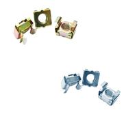 Écrou Flottant 100 pièces/50 pièces M4 M5 M6 M8 M10 en acier au carbone avec écrou flottant zingué Cassette boîtier élastique carte écrous de Cage(Yellow Zinc Plated,M8 50pcs)