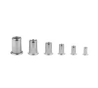 Écrou for rivet métrique M12 M10 M8 M6 M5 M4 M3 Écrou for rivet for tête plate Écrou for insert fileté Zinc jaune Acier inoxydable 304 Aluminium Nutsert(304 Stainless Steel,M6 (30pcs))