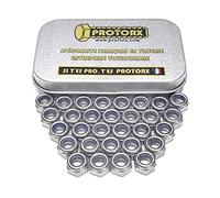Ecrou Frein Autobloquant M6 : Boite 30 Pcs Nylstop Indesserable Autofreiné Inox Bague Nylon de Blocage | Acier Inoxydable | Usage Interieur et Exterieur | Hexagonal (Diam. 6mm x 10mm) HI - Din985