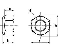 Écrous de sécurité hexagonaux - bague polyamide - inox A4 - diamètre 6 - 200 pièces ACTON