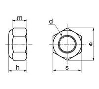 Écrous de sécurité hexagonaux - bague polyamide - inox A4 - diamètre 6 - 200 pièces ACTON