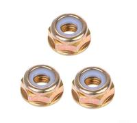 Écrou gauche M10 x 1,25 pour débroussailleuse 3 pièces autobloquantes | Filetage inversé, sécurité autobloquante, empêche le desserrage du disque, s'adapte à M10 x 1,25, lot de 3 pièces
