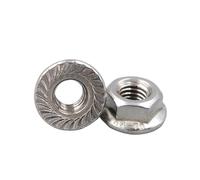 Écrou hexagonal à bride à filetage fin en acier inoxydable DIN6923, 5 pièces, M8 x 1,0, M10 x 1,0, M10 x 1,25, M12 x 1,25, M12 x 1,5(M10x1.25 (5pcs))