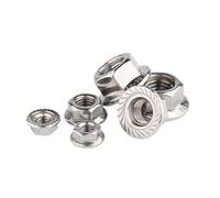 Écrou hexagonal à bride dentelée, Serrated Spinlock Hex Flange Lock Nuts 304 Stainless Steel M6-M20 Assorted Set(M8x1.0 (15pcs))