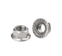 Écrou hexagonal à bride, Écrou à embase hexagonale, écrou de blocage en acier inoxydable 304, autobloquant cranté(M12)