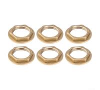 Écrou hexagonal à bride en laiton, 6 écrous arrière G1/2 pour robinet sanitaire, robinet de cuisine, lavabo fixe, joint de 1,27 cm