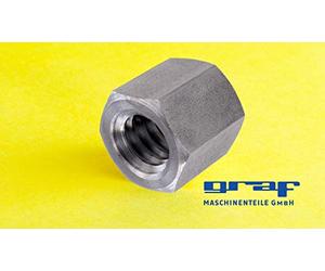 Écrou hexagonal à filetage trapézoïdal en acier à droite 30 x 6 mm