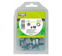 Écrou hexagonal acier zingué Ø 10 mm - Paquet de 50