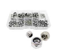 Ecrou Hexagonal Assortiment de 200 écrous autobloquants hexagonaux en nylon for vis M2, M2.5, M3, M4, M5, M6, M8, en acier inoxydable