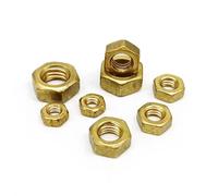 Ecrou Hexagonal Assortiment de petits écrous hexagonaux en laiton massif, 450 pièces/boîte, 8 tailles M1.4 M1.6 M2 M2.5 M3 M4 M5 M6