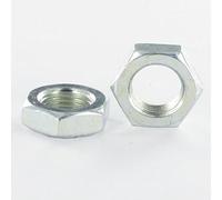 ECROU HEXAGONAL BAS HM /CONTRE ECROU M12 PAS A GAUCHE ACIER ZING BLANC