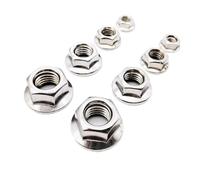 Ecrou Hexagonal Écrou de blocage à tête hexagonale en acier inoxydable M3 M4 M5 M6 M8 M10 M12(M4 100pcs)
