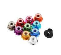 Écrou Hexagonal Écrou de blocage en alliage d'aluminium et nylon, coloré, M2, M2.5, M3, M4, M5, M6, M8(Gold,M2.5-5pcs)