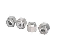 Écrou Hexagonal Écrous de verrouillage en titane et Nylon, 10 pièces, écrous de verrouillage Din985 M3 M4 M5 M6 M8(M6 10PCS)
