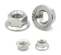 Ecrou Hexagonal Écrous hexagonaux à bride en acier inoxydable 304, 10 pièces, M3, M4, M5, M6, M8, M10, M12, M14, M16, M20(M20 (10pcs))